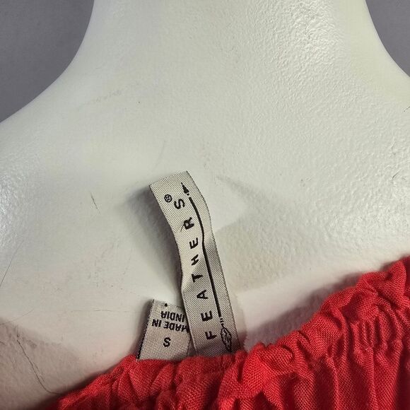 Feathers Red Floral Tunic Top R5 - Picture 5 of 5